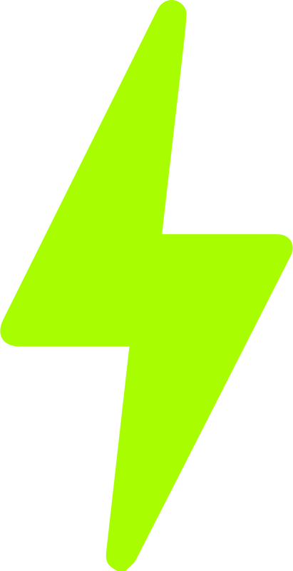 Powered by AI background image - coloured lightning bolt